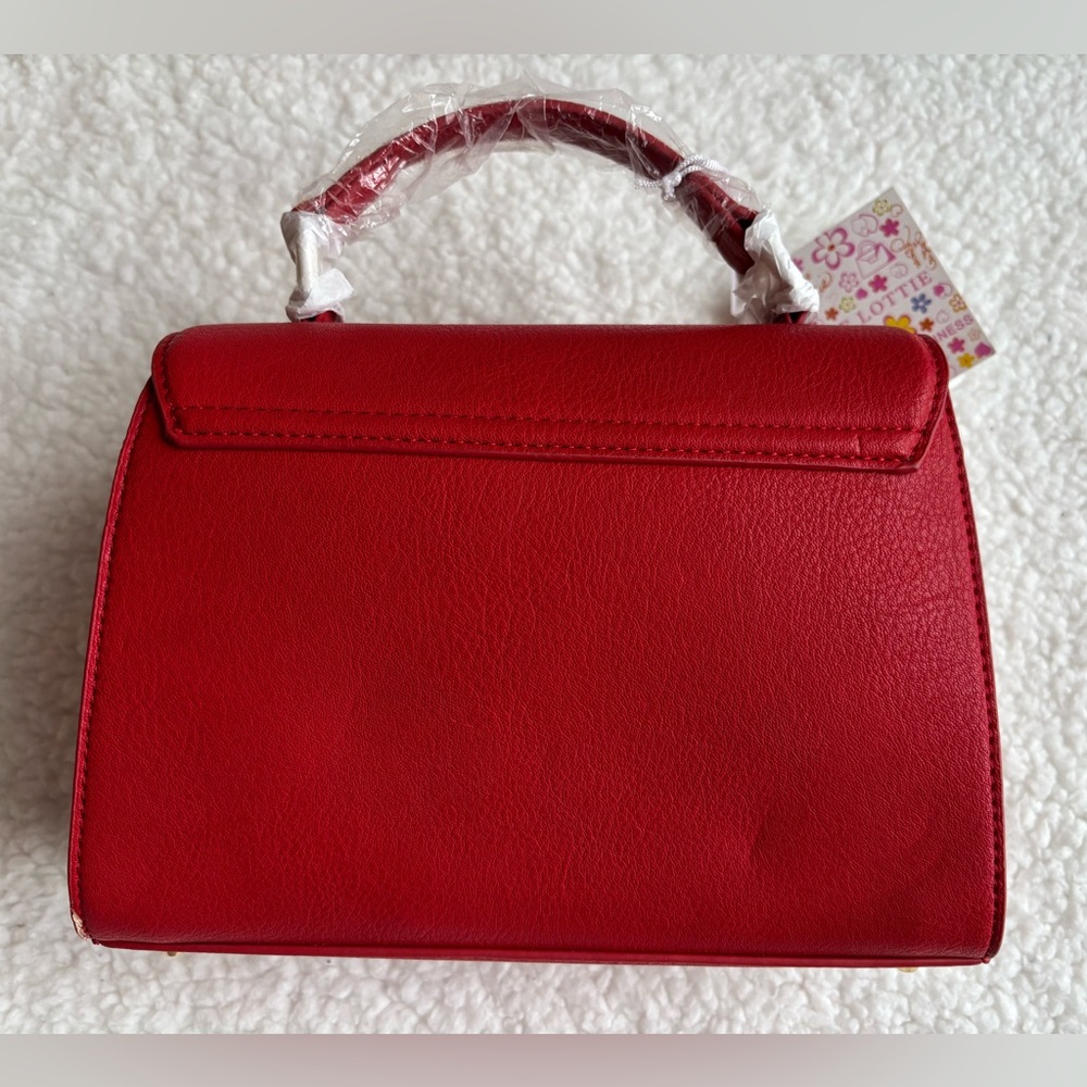 NWT Canadian Designer Jeanne Lottie Red Vintage 2-Way Small Bag - Picture 5 of 8